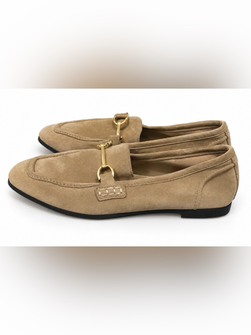 Boho Steve Madden Beige Suede Horsebit Loafers
